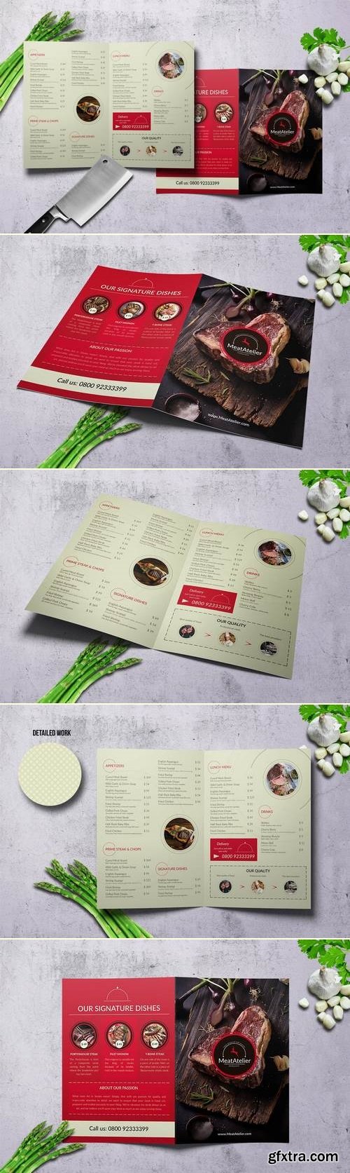 Meat Atelier Bifold A4 & US Letter Food Menu