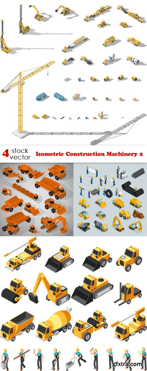 Vectors - Isometric Construction Machinery 2