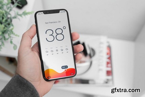 iPhone X Mock-Up Office Style