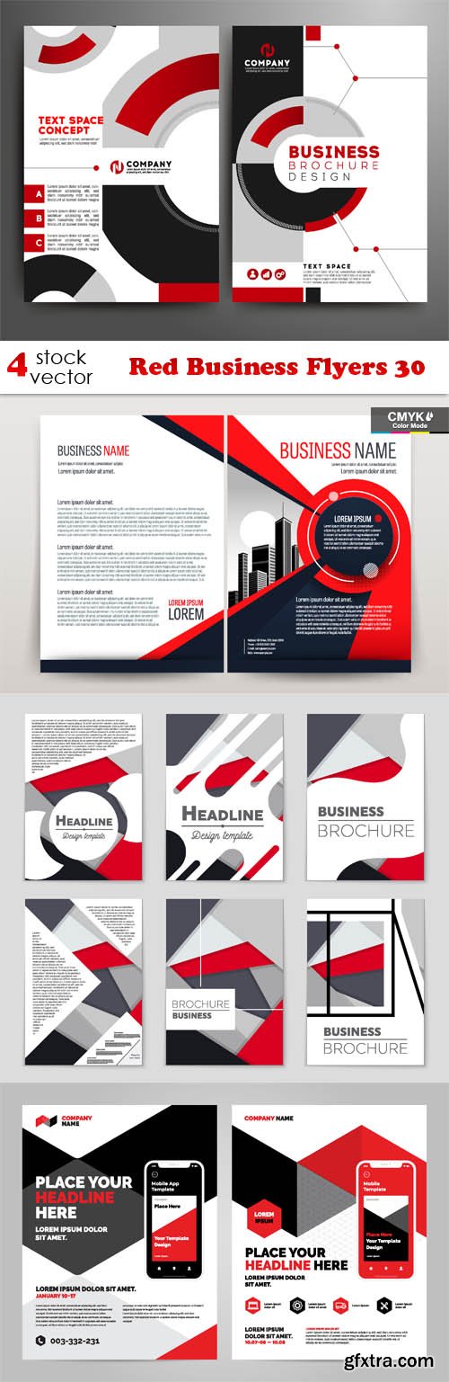 Vectors - Red Business Flyers 30