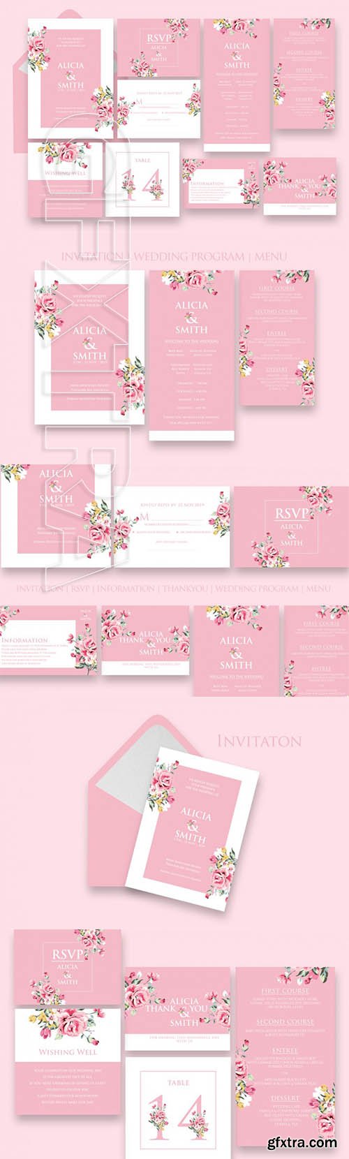 Stylish Wedding Invitation Set Ac8