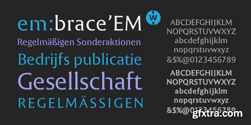 EM Font Family - 4 Fonts