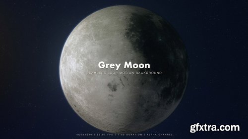 Videohive Grey Moon 360 Degrees Rotating 9226597