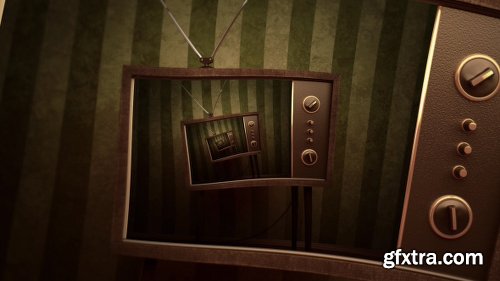 Videohive Retro Television Droste Background 19381857