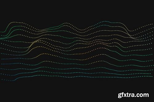 Gradient Wavy Particles Backgrounds