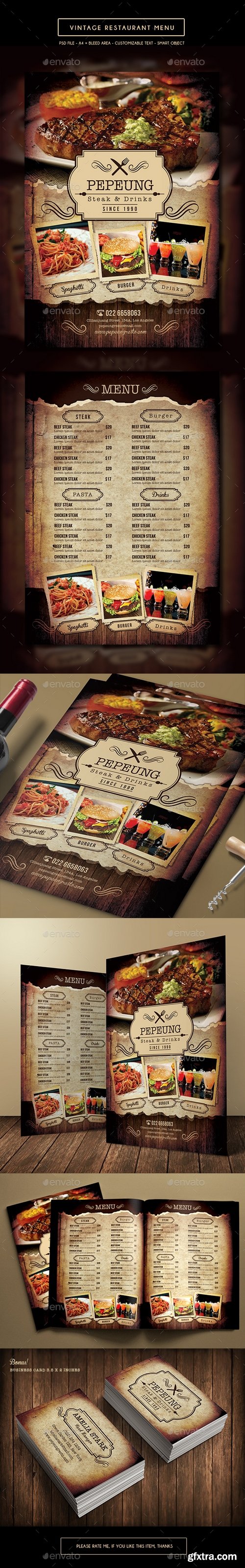 Graphicriver - Vintage Restaurant Menu 14811318