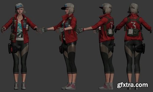 SWAG girl (red) 3D Model