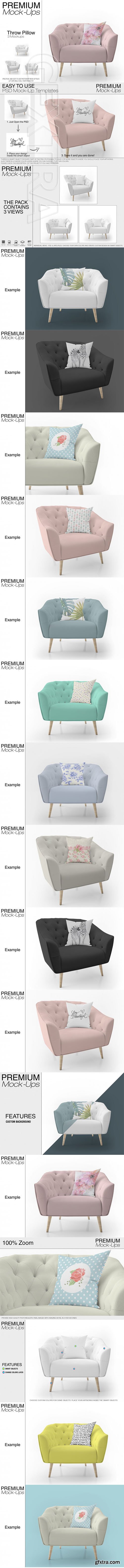 Throw Pillow Set Mockup