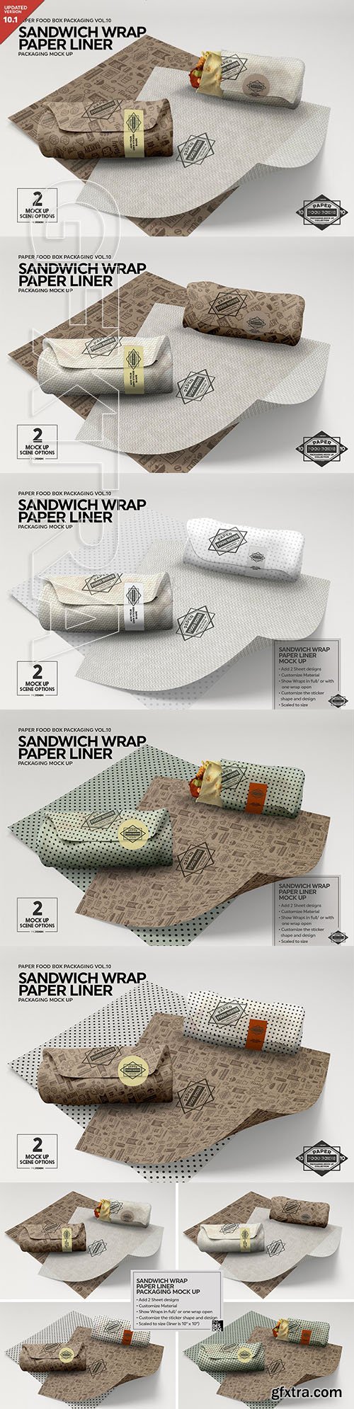 Wrap or Burrito Paper Liner Mockup