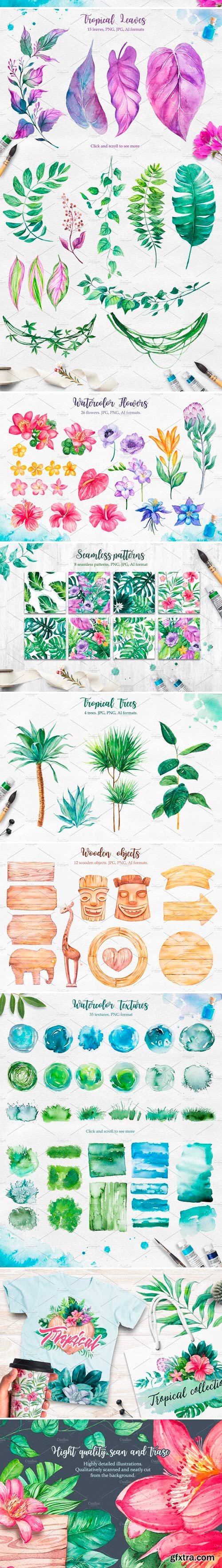 CM - Tropical Watercolor illustrations 2379405