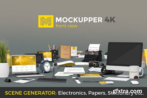 Mockupper Front view mock-up objects