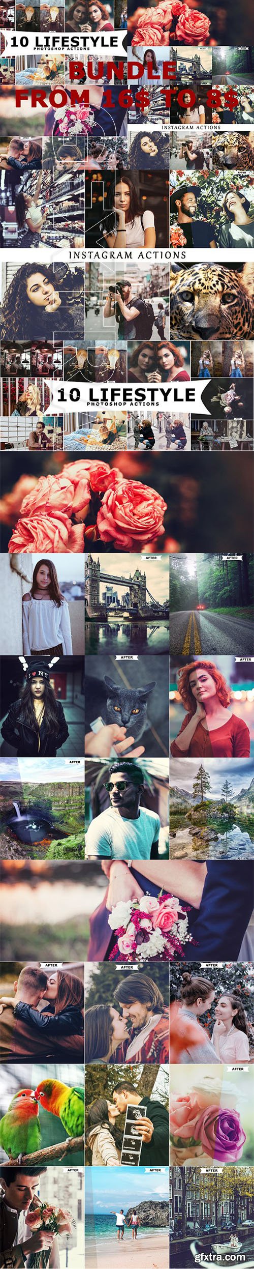 4 IN 1 Photoshop Actions Bundle