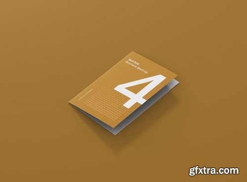 Roll Fold Brochure Mockup Din A4 A5 A6