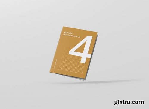 Roll Fold Brochure Mockup Din A4 A5 A6