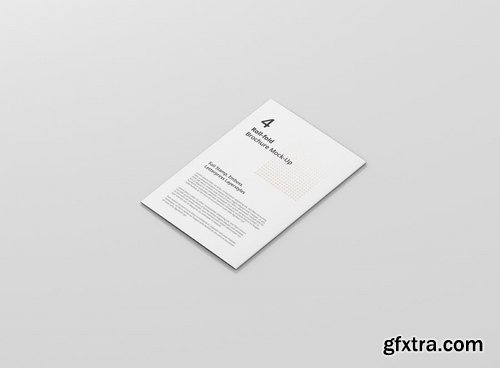 Roll Fold Brochure Mockup Din A4 A5 A6