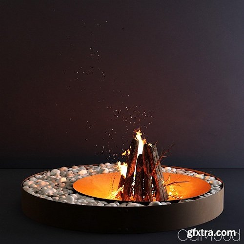 AK47 Zen - Fireplace 3d Model