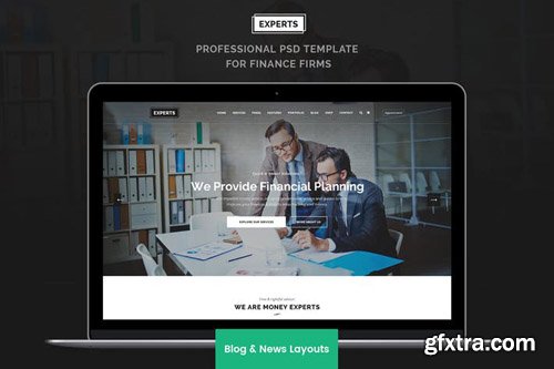 Experts Blog & News PSD Template