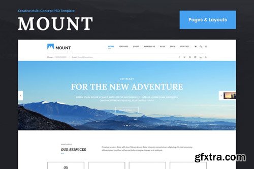 Mount Pages & Layouts PSD Template