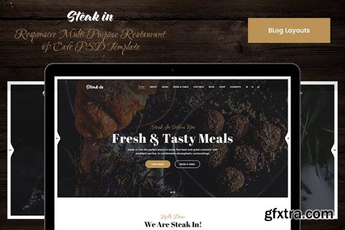 Steak In Blog & News PSD Template