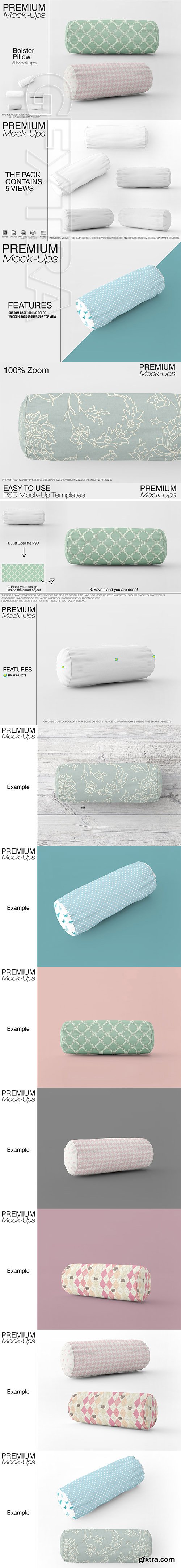 Bolster Pillow Mockup Pack