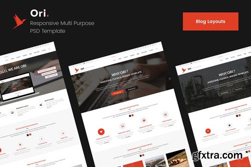 Ori Blog & News PSD Template