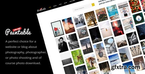 ThemeForest - Paintable v1.4 - Photography and Blog / Photos Download WordPress Theme - 20210644