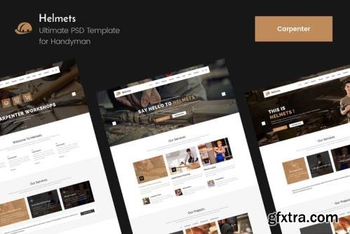 Helmets Carpenter PSD Template for Handyman