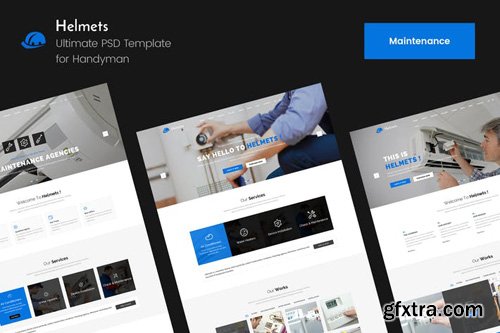 Helmets Maintenance PSD Template for Handyman