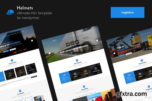 Helmets Logistics PSD Template for Handyman