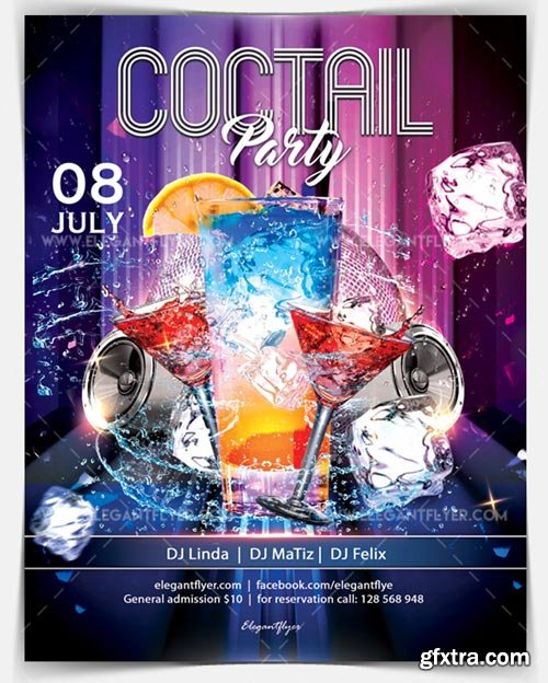 Coctail Party V19 2018 Flyer PSD Template