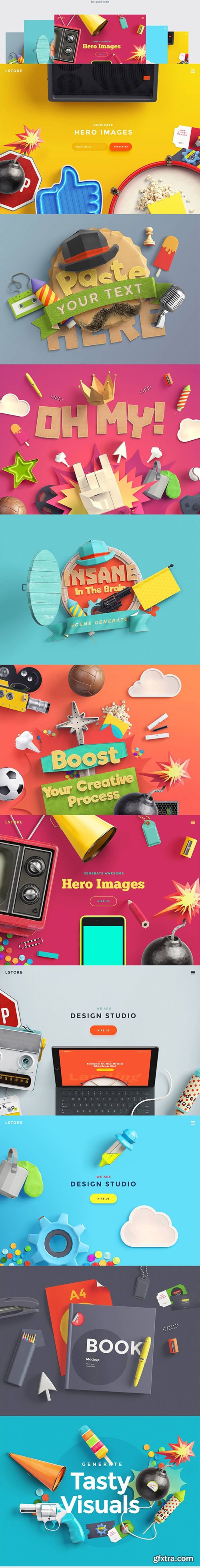 OhMy! Designer's Toolkit Easily Build Creative Scenes in Photoshop