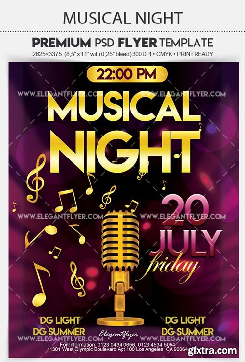 Musical Night V8 2018 Flyer PSD Template