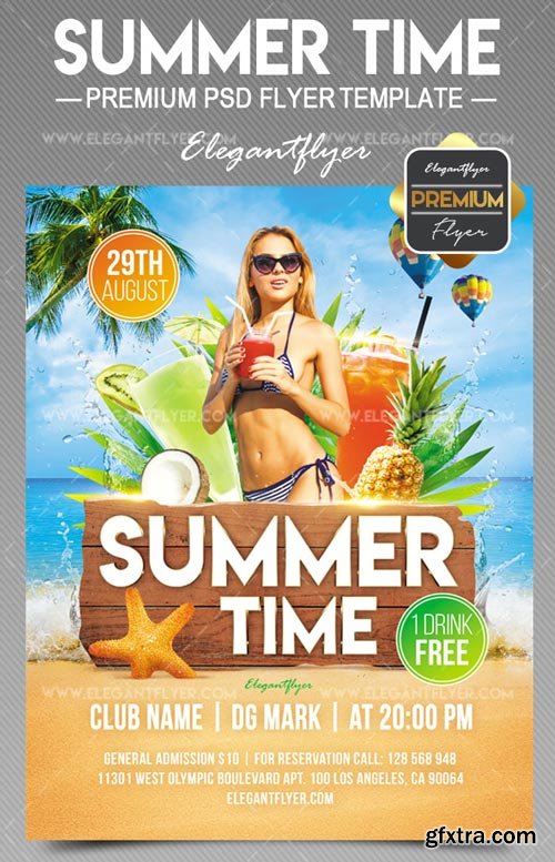 Summer Time V33 2018 Flyer PSD Template