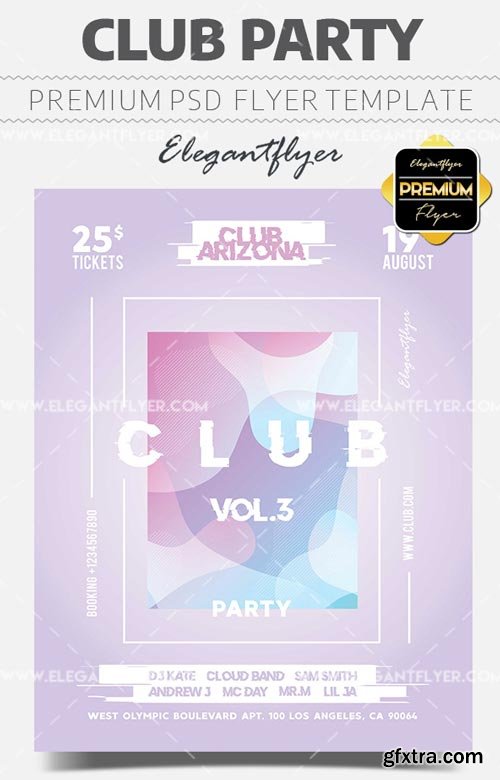 Club Party V18 2018 Flyer PSD Template + Facebook Cover