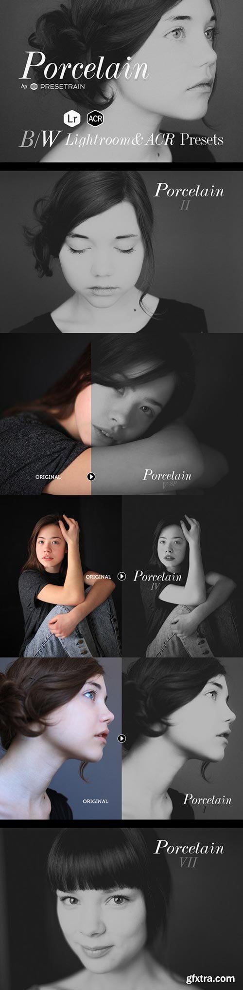 GraphicRiver - Porcelain B&W Presets for Lightroom and ACR - 21170530