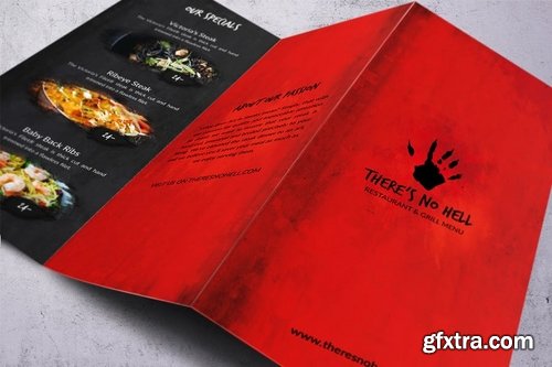 There\'s no Hell Tri-Fold Menu A4 & US Letter