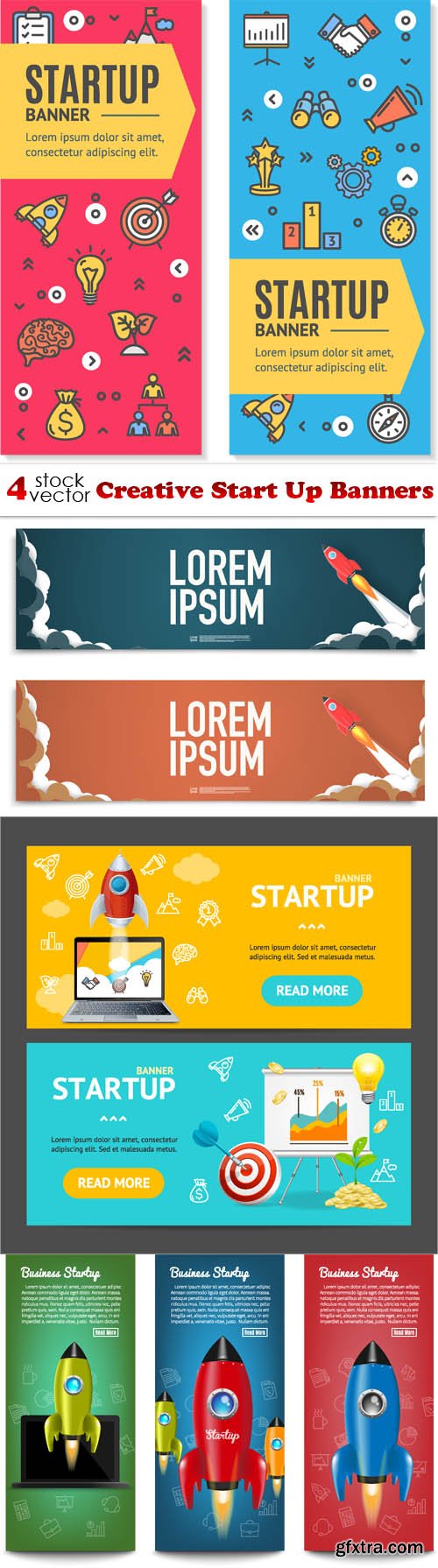 Vectors - Creative Start Up Banners