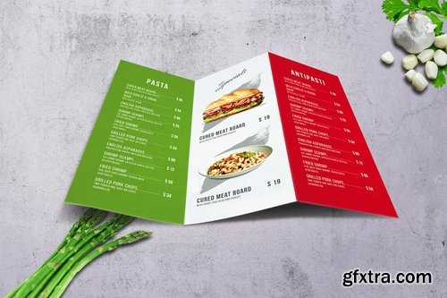 Italian Light A4 - US Letter Trifold Food Menu