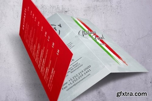 Italian Light A4 - US Letter Trifold Food Menu