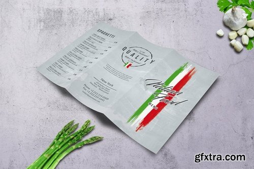 Italian Light A4 - US Letter Trifold Food Menu