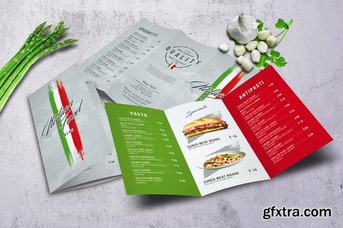 Italian Light A4 - US Letter Trifold Food Menu