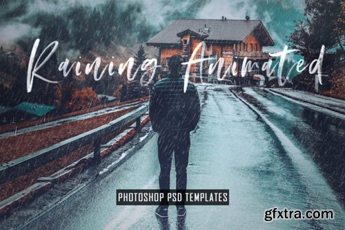 Animated Raining Effects - Photoshop PSD Templates & Actions