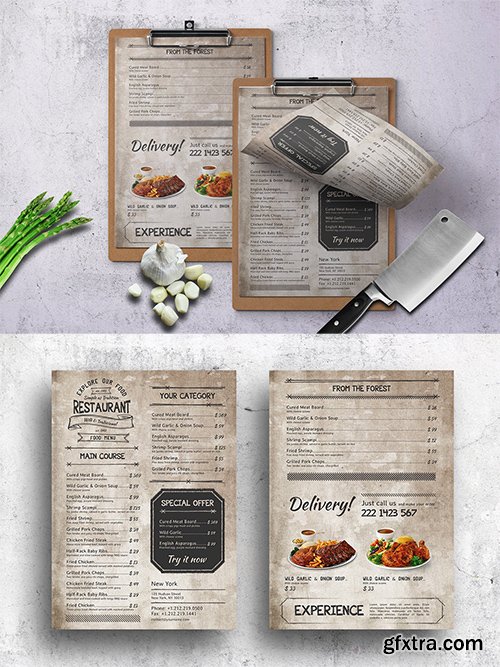 Vintage Food Menu