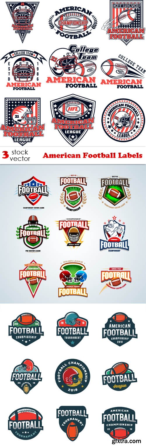 Vectors - American Football Labels