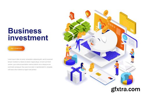 Investment Isometric Concept