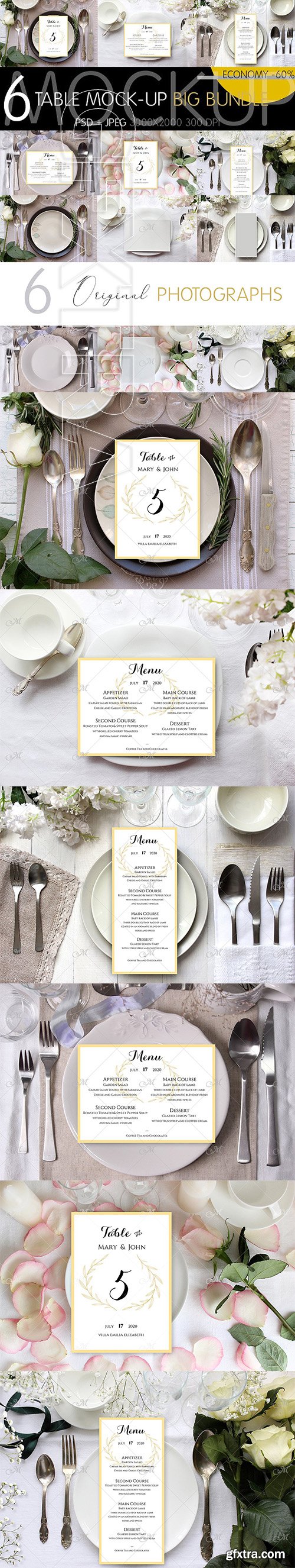 CreativeMarket - Table Settings Mock-up Bundle 2739777