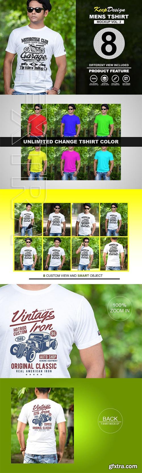 Man T-shirt Mock-ups Vol 2