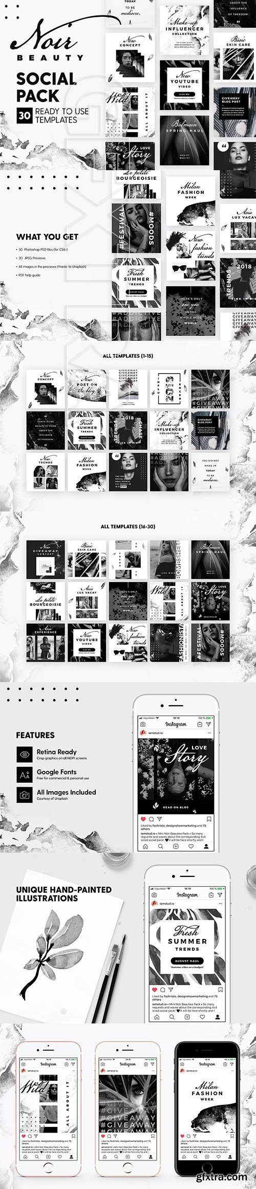 CreativeMarket - Noir Beauty - Social Pack 2736831