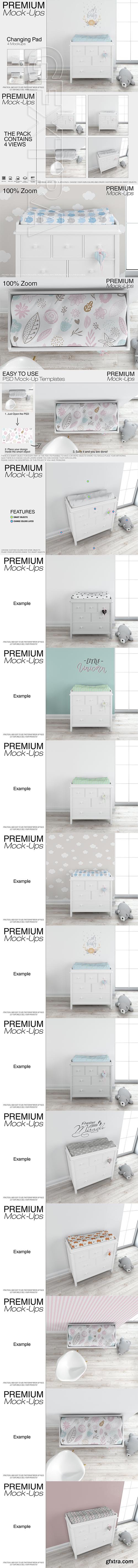 Baby Changing Pad Mockup Set