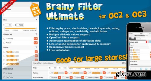 Brainy Filter Ultimate for OC2 v5.1.2 - OpenCart Module